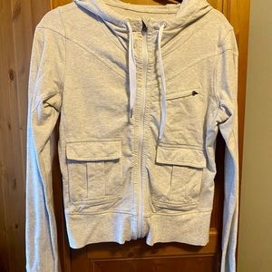 Lululemon light grey zip up hoodie